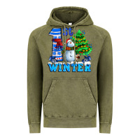 Vintage Olive first winter with snowman Vintage Hoodie - AdoDesignShop