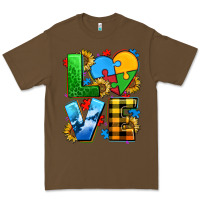 Cacao love with heart sunflower Premium Tee - AdoDesignShop