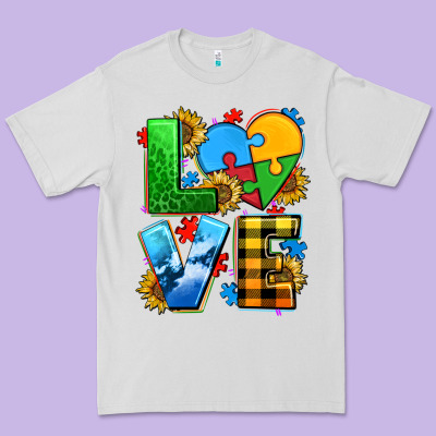 Love With Heart Sunflower Premium Tee Designed By Adodesignshop