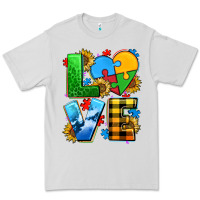 Dove Grey love with heart sunflower Premium Tee - AdoDesignShop