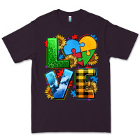 Plum love with heart sunflower Premium Tee - AdoDesignShop