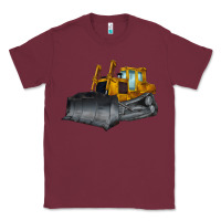 Burgundy Bulldozer Classic Tee - LillyAllenDesigns