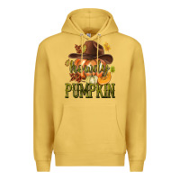 Antique Gold Howdy Pumpkin Premium Hoodie - texasbilliewilder