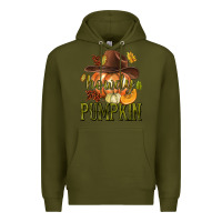 Army Green Howdy Pumpkin Premium Hoodie - texasbilliewilder