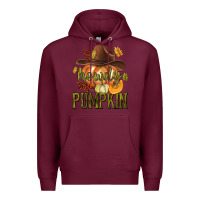 Burgundy Howdy Pumpkin Premium Hoodie - texasbilliewilder