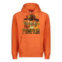 Carrot Howdy Pumpkin Premium Hoodie - texasbilliewilder