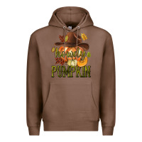Chestnut Howdy Pumpkin Premium Hoodie - texasbilliewilder