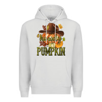 Dove Grey Howdy Pumpkin Premium Hoodie - texasbilliewilder