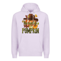 Lilac Howdy Pumpkin Premium Hoodie - texasbilliewilder