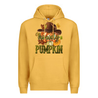 Mustard Howdy Pumpkin Premium Hoodie - texasbilliewilder