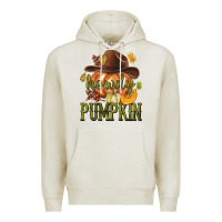 Oatmeal Heather Howdy Pumpkin Premium Hoodie - texasbilliewilder