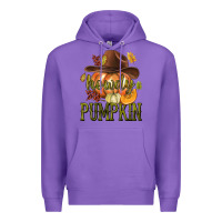 Purple Howdy Pumpkin Premium Hoodie - texasbilliewilder