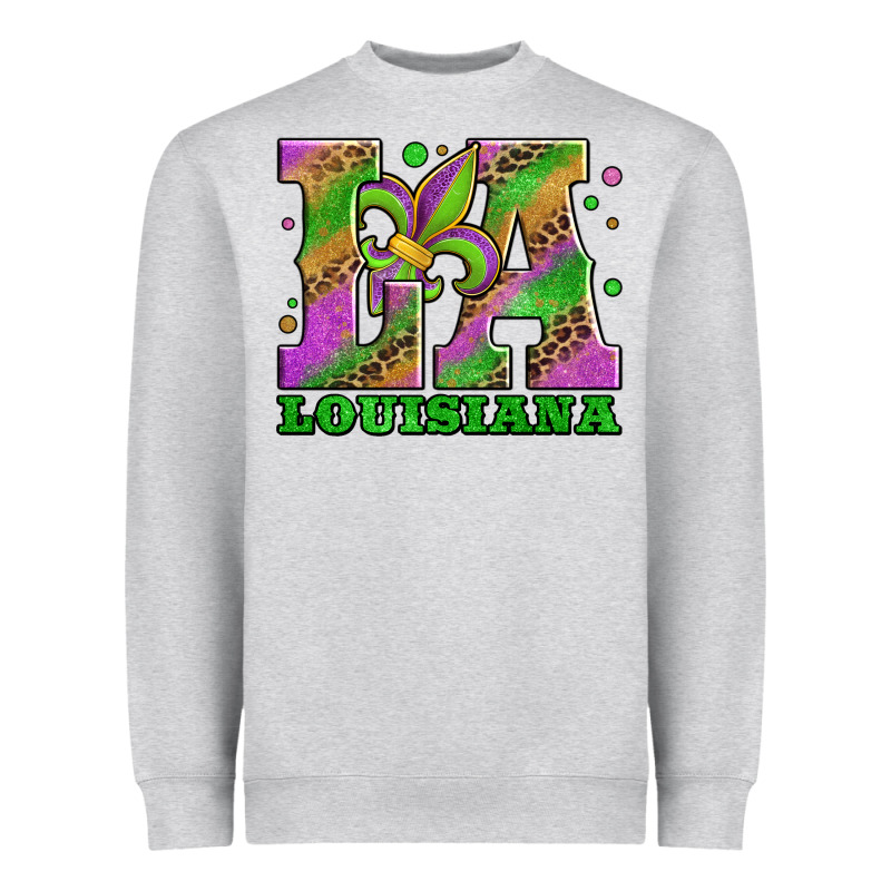 Mardi Gras Louisiana Fleur De Lis Heavyweight Sweatshirt by Jasminsmagicworld | Teevron
