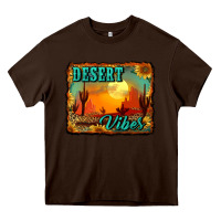 Chocolate Brown desert vibes background Heavy Core Tee - RanaPortraitStore