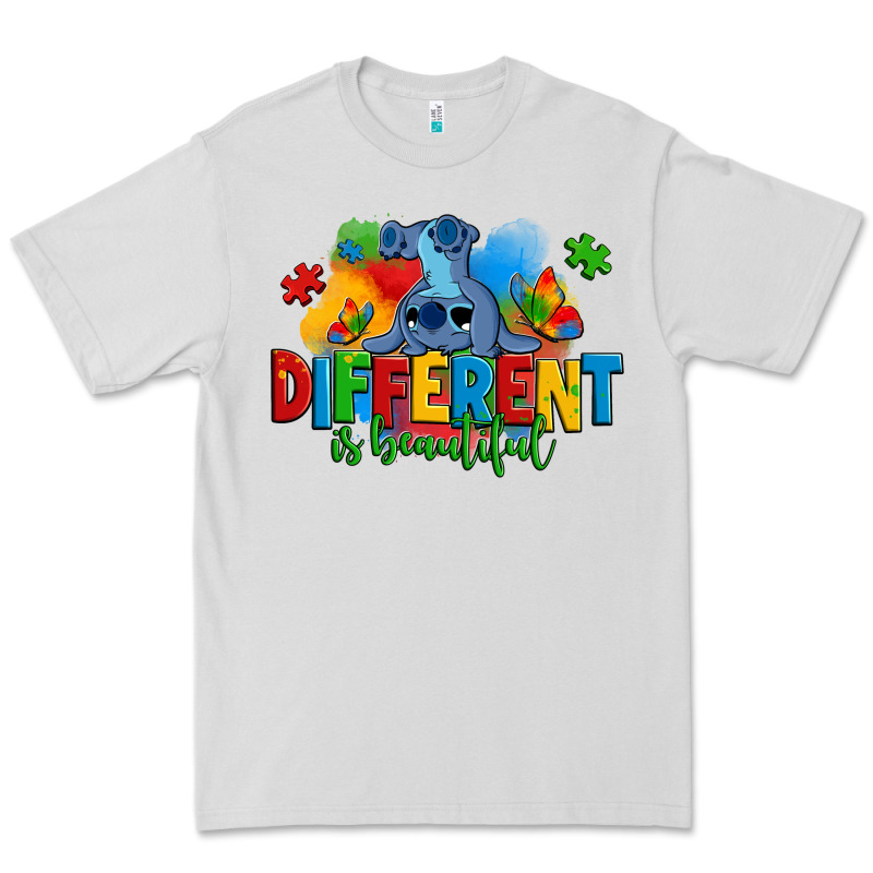 Different Is Beautiful Autism Stitch Premium Tee by Zillion Design Studio | Teevron