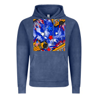 Vintage Denim 4th of july school bus seamless pattern Vintage Hoodie - BundleAndBundleShop