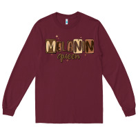 Burgundy melanin queen Long Sleeve Tee - MaliasSmallBusiness