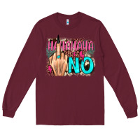 Burgundy hahahaha no leopard cowhide Long Sleeve Tee - JahusDesignShop