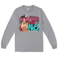 Heather Grey hahahaha no leopard cowhide Long Sleeve Tee - JahusDesignShop