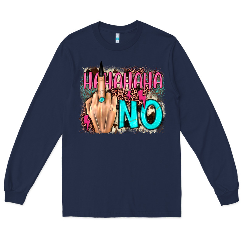 Hahahaha No Leopard Cowhide Long Sleeve Tee by JahusDesignShop | Teevron