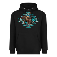 Black western cowboy Heavyweight Hoodie - RanaPortraitStore