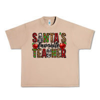 Santa's Favorite Teacher Urban Heavy Tee | Teevron