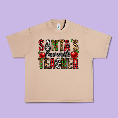 Santa's Favorite Teacher Urban Heavy Tee Designed By Jasminsmagicworld