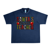 Navy santa's favorite teacher Urban Heavy Tee - Jasminsmagicworld