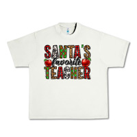 Pistachio santa's favorite teacher Urban Heavy Tee - Jasminsmagicworld