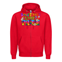 Red LGBTQ+ Don't Hide Your Pride Zipper Hoodie - BundleAndBundleShop