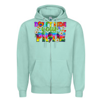 Seafoam LGBTQ+ Don't Hide Your Pride Zipper Hoodie - BundleAndBundleShop
