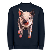 Navy pig Heavyweight Sweatshirt - BarkalooDesign