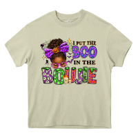 Mossy I Put The Boo In The Boujie Messy Bun Heavy Core Tee - texasbilliewilder