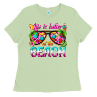 Matcha life is better at the beach Ladies Tee - texasbilliewilder