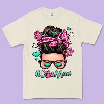 Dog Mom Messy Bun Premium Tee Designed By Zillion Design Studio