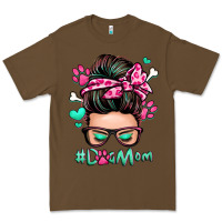 Cacao dog mom messy bun Premium Tee - Zillion Design Studio