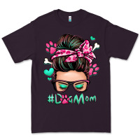 Plum dog mom messy bun Premium Tee - Zillion Design Studio