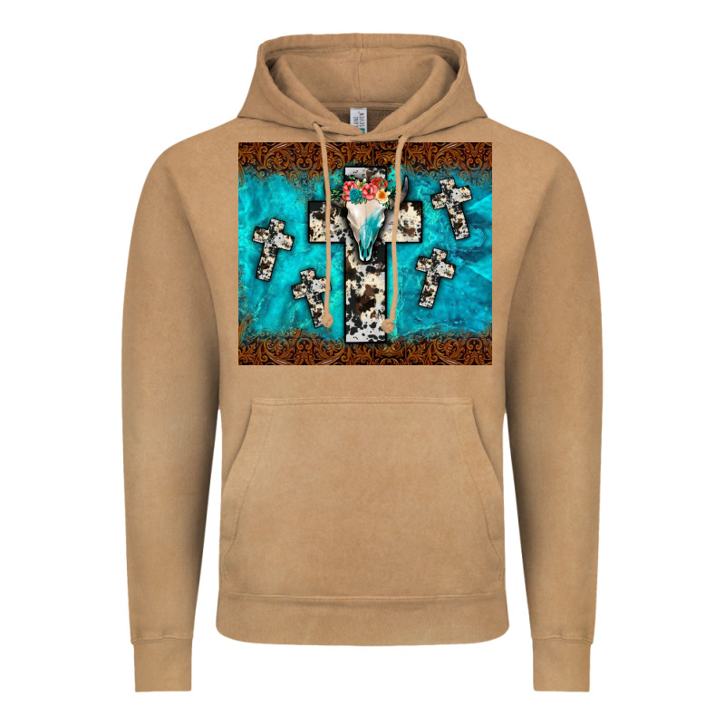 Bull Skull Cross Tumbler Vintage Hoodie by JahusDesignShop | Teevron