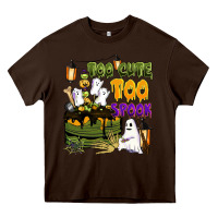 Chocolate Brown too cute too spook Heavy Core Tee - BarkalooDesign