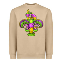 Mardi Gras Crawfish Fleur De Lis Heavyweight Sweatshirt | Teevron