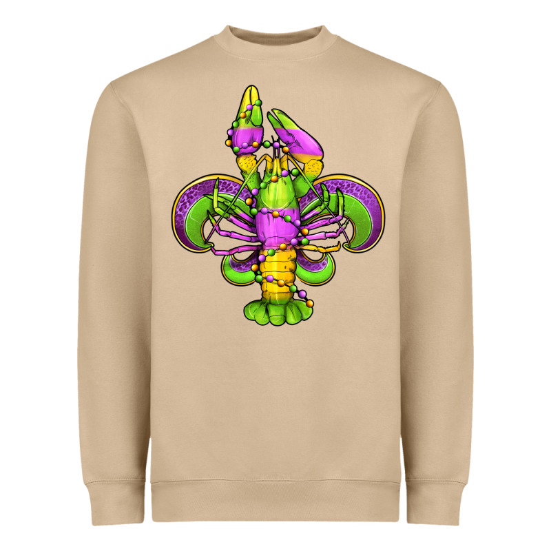 Mardi Gras Crawfish Fleur De Lis Heavyweight Sweatshirt by Jasminsmagicworld | Teevron
