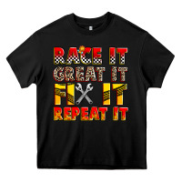 Black race it great it fix it repeat it Heavy Core Tee - Zillion Design Studio