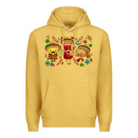 Antique Gold Mexican taco nacho and souce Premium Hoodie - NancyCooperArtShop