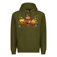 Army Green Mexican taco nacho and souce Premium Hoodie - NancyCooperArtShop