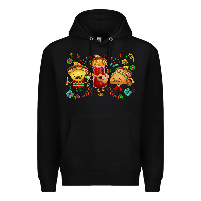 Mexican Taco Nacho And Souce Premium Hoodie by NancyCooperArtShop | Teevron