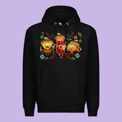 Mexican Taco Nacho And Souce Premium Hoodie Designed By Nancycooperartshop