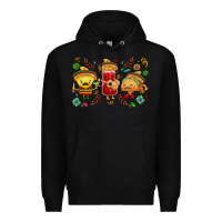 Black Mexican taco nacho and souce Premium Hoodie - NancyCooperArtShop