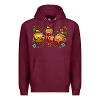 Burgundy Mexican taco nacho and souce Premium Hoodie - NancyCooperArtShop