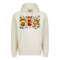 Oatmeal Heather Mexican taco nacho and souce Premium Hoodie - NancyCooperArtShop