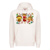 Pale Pink Mexican taco nacho and souce Premium Hoodie - NancyCooperArtShop